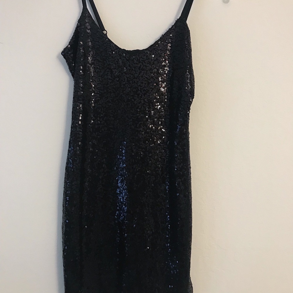 Black sequin dress